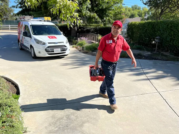 Red Hat Plumbing service van